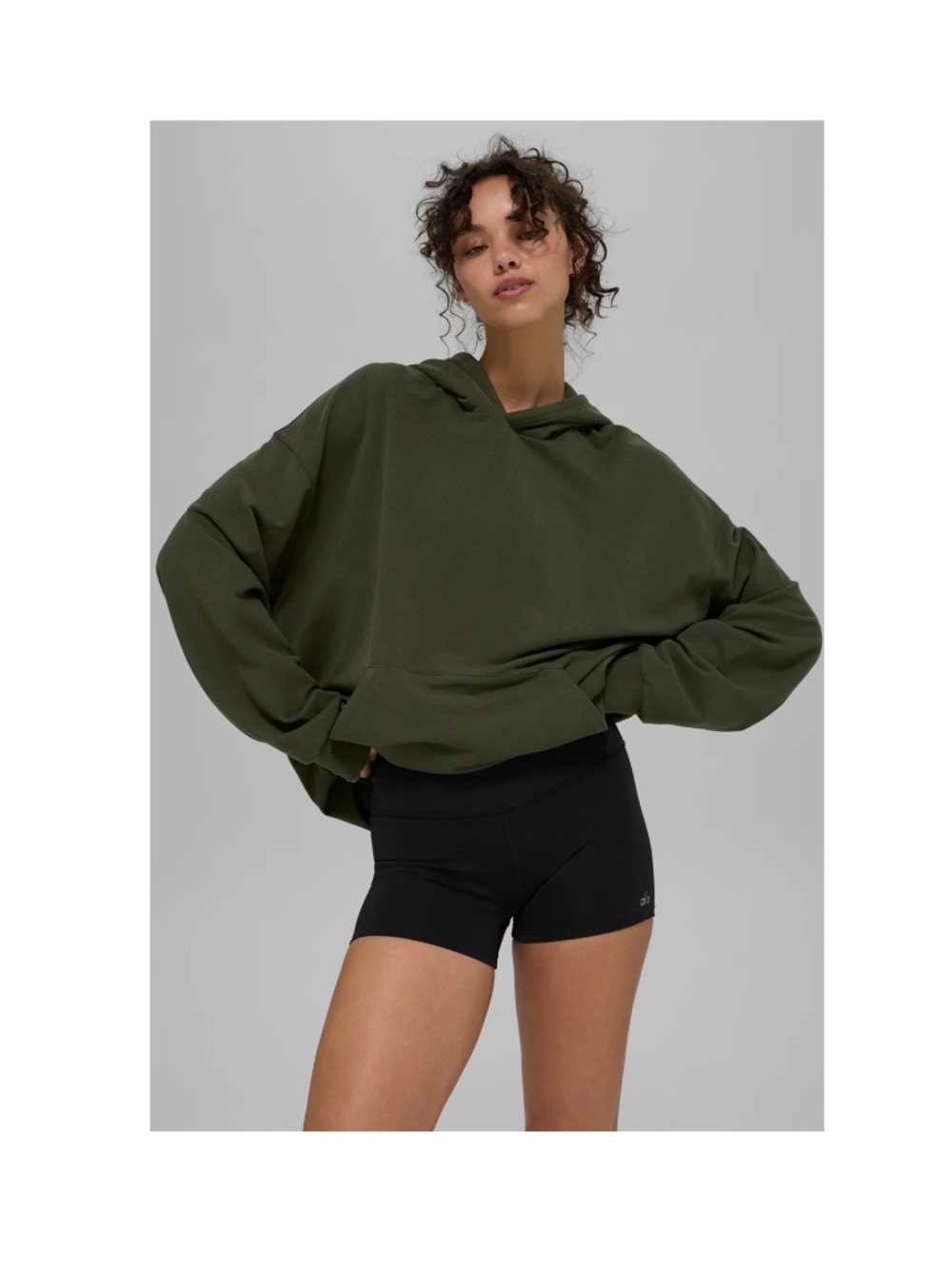 DOUBLE TAKE HOODIE GREEN OLIVE. XL